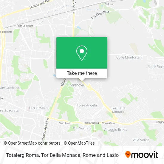 Totalerg Roma, Tor Bella Monaca map