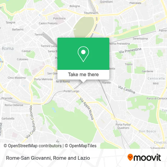 Rome-San Giovanni map