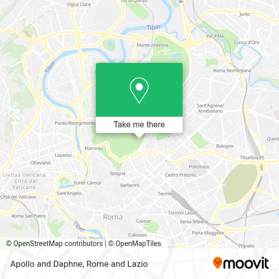 Apollo and Daphne map