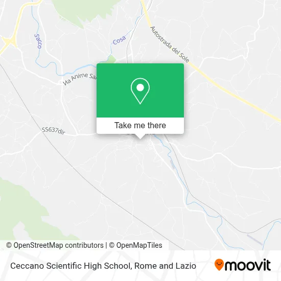 Ceccano Scientific High School map