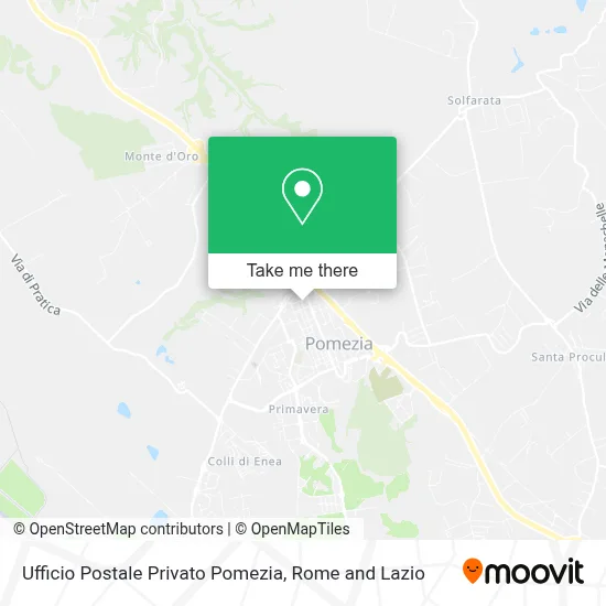 Ufficio Postale Privato Pomezia map