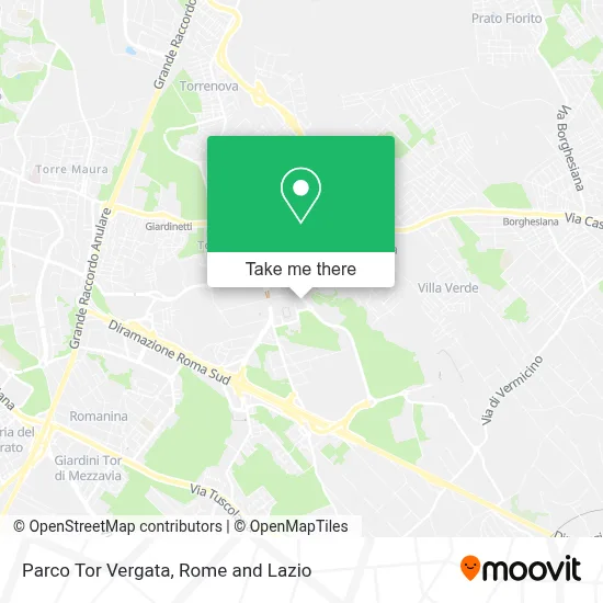 Parco Tor Vergata map