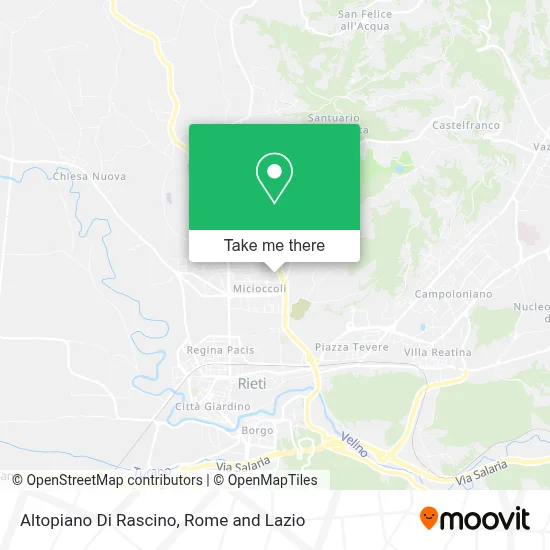 Altopiano Di Rascino map