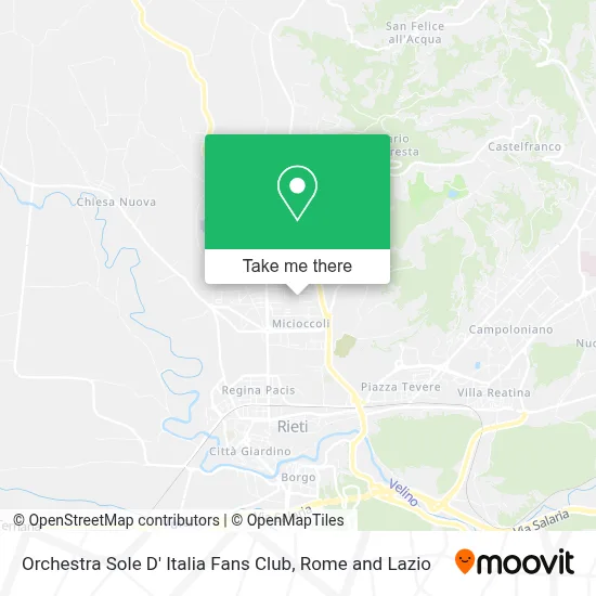 Orchestra Sole D' Italia Fans Club map
