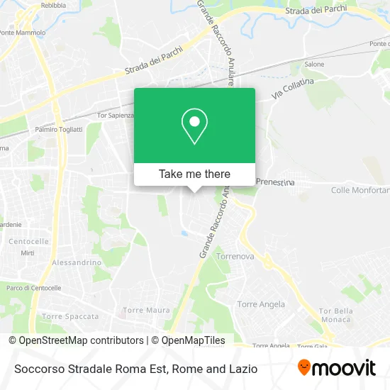 Soccorso Stradale Roma Est map