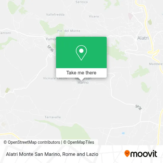 Alatri Monte San Marino map