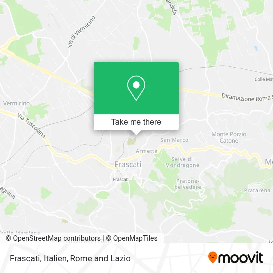 Frascati, Italien map