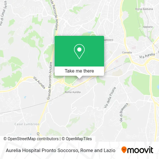 Aurelia Hospital Pronto Soccorso map