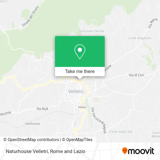 Naturhouse Velletri map