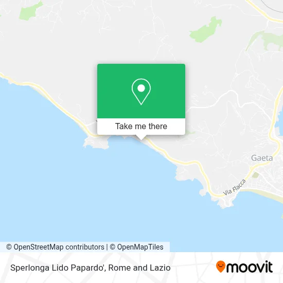 Sperlonga Lido Papardo' map
