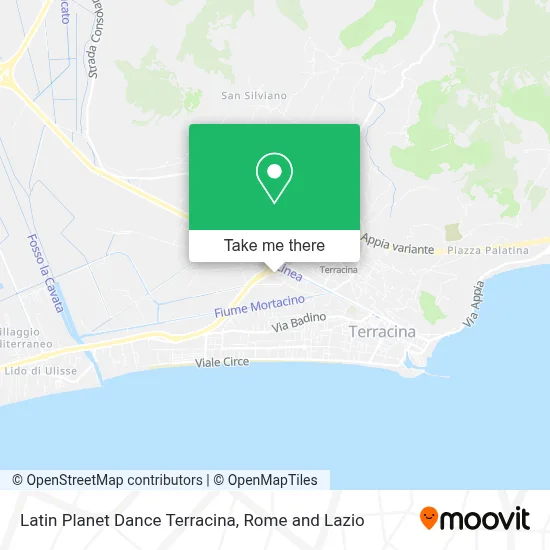 Latin Planet Dance Terracina map