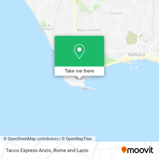Tacco Express Anzio map