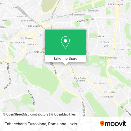 Tabaccheria Tuscolana map