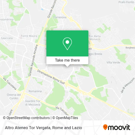 Altro Ateneo Tor Vergata map