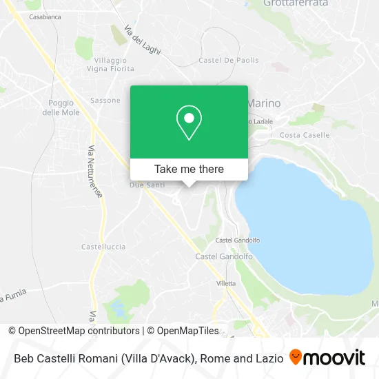 Beb Castelli Romani (Villa D'Avack) map