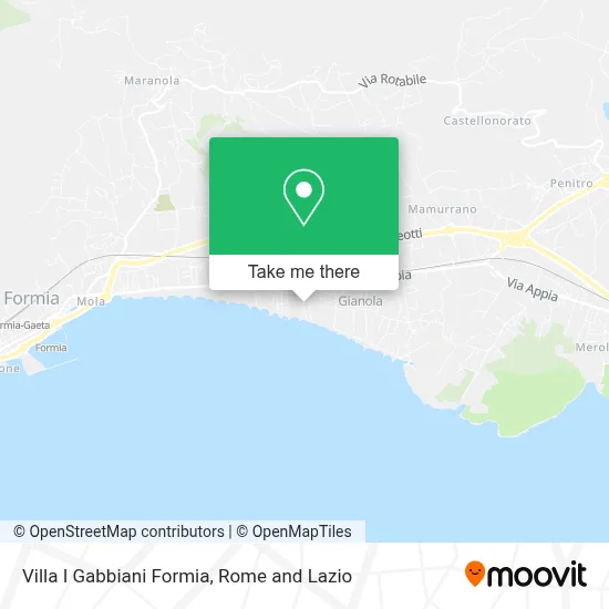 Villa I Gabbiani Formia map