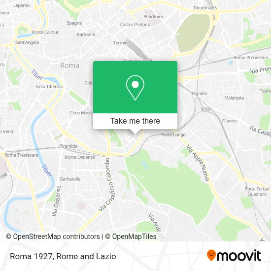 Roma 1927 map