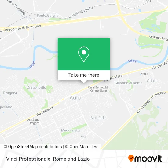Vinci Professionale map