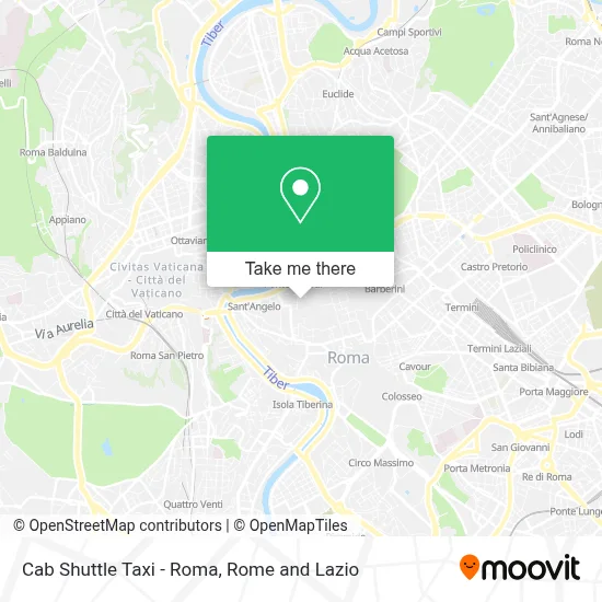 Cab Shuttle Taxi - Roma map