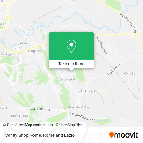 Vanity Shop Roma map