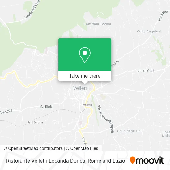Ristorante Velletri Locanda Dorica map