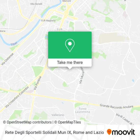 Rete Degli Sportelli Solidali Mun IX map