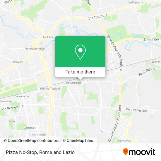 Pizza No-Stop map