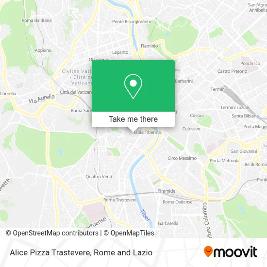 Alice Pizza Trastevere map