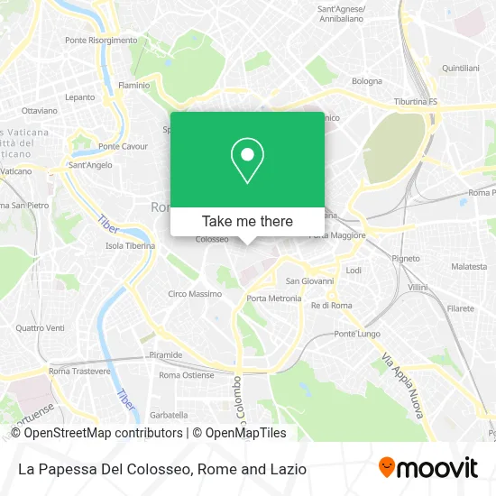 La Papessa Del Colosseo map