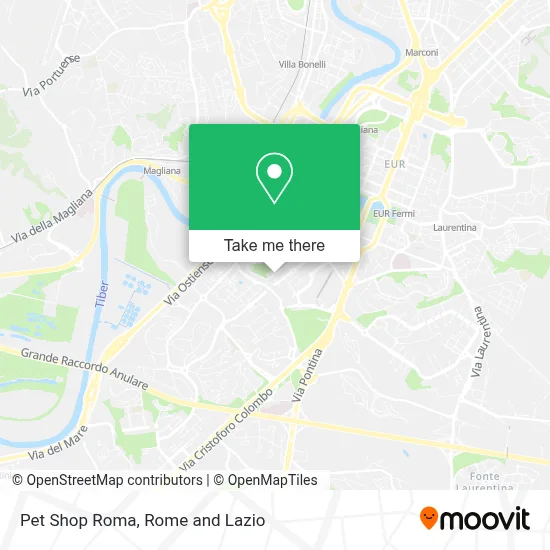 Pet Shop Roma map