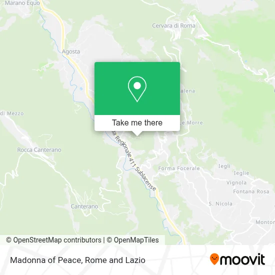 Madonna of Peace map