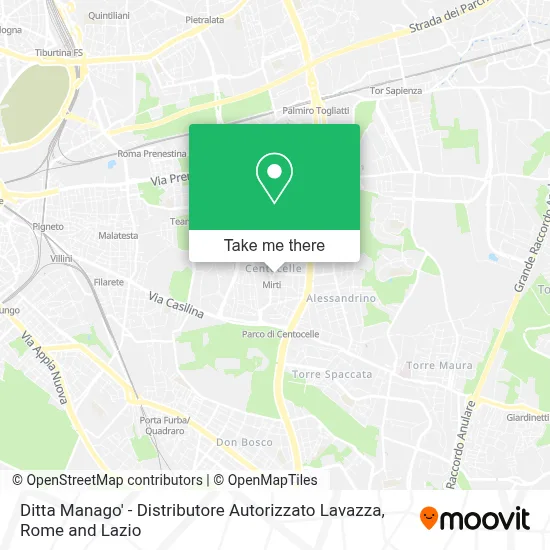 Ditta Manago' - Distributore Autorizzato Lavazza map