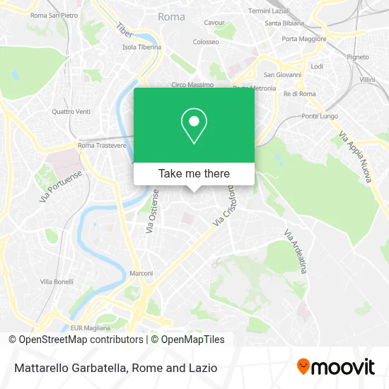 Mattarello Garbatella map