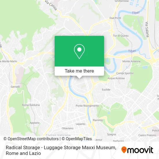 Radical Storage - Luggage Storage Maxxi Museum map