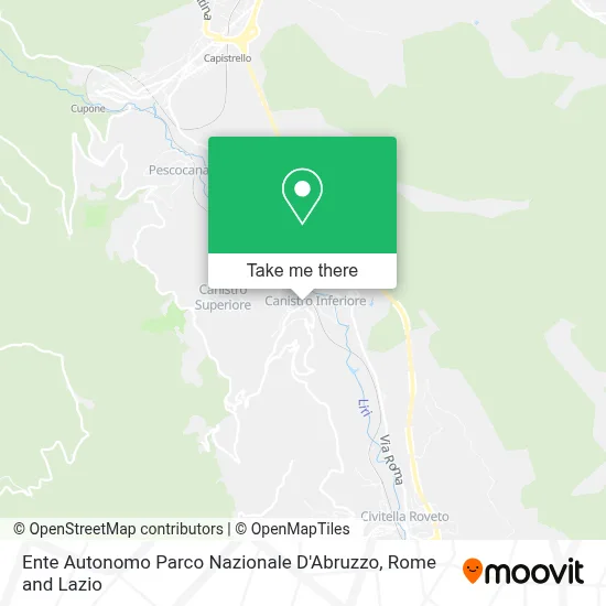 Ente Autonomo Parco Nazionale D'Abruzzo map