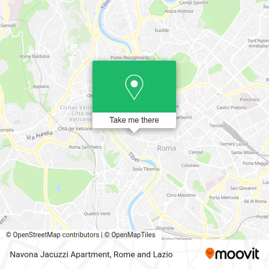 Navona Jacuzzi Apartment map