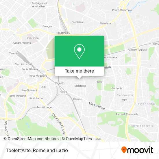Toelett'Artè map