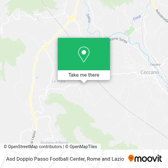 Asd Doppio Passo Football Center map