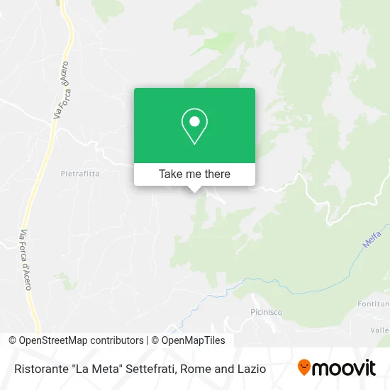 Ristorante "La Meta" Settefrati map