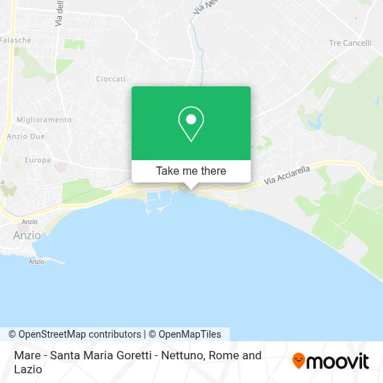 Mare - Santa Maria Goretti - Nettuno map