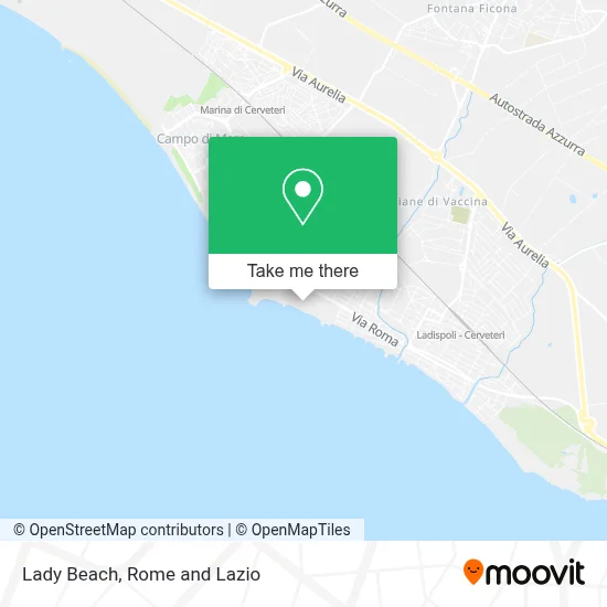 Lady Beach map