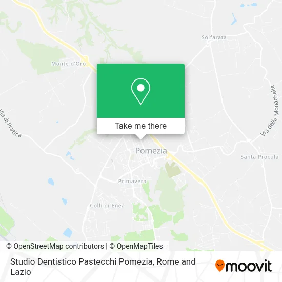Studio Dentistico Pastecchi Pomezia map