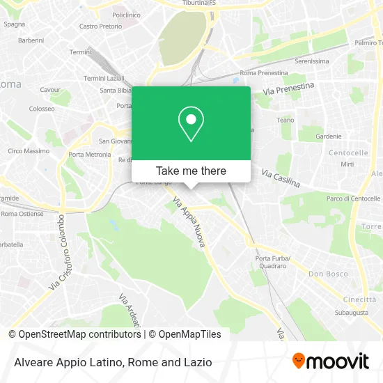 Alveare Appio Latino map