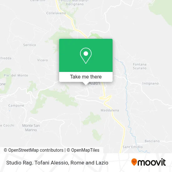 Studio Rag. Tofani Alessio map