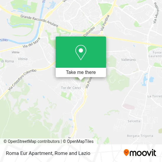 Roma Eur Apartment map