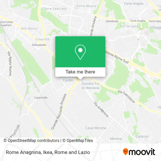 Rome Anagnina, Ikea map