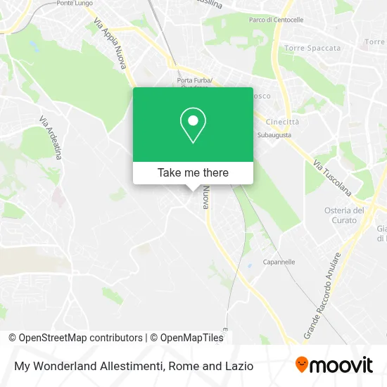 My Wonderland Allestimenti map