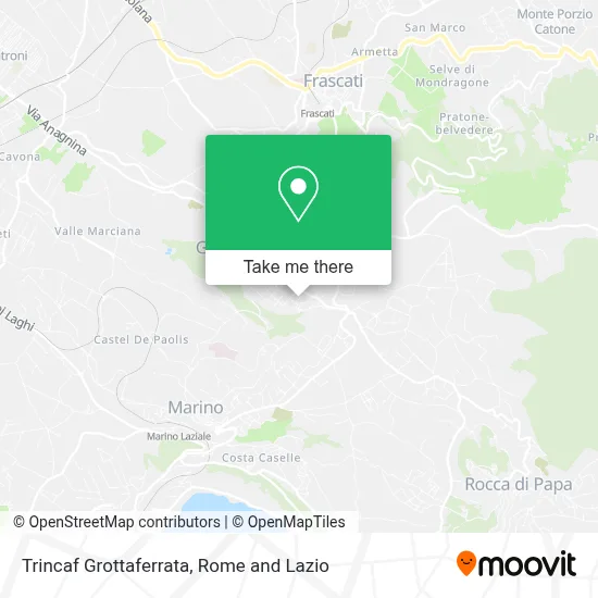 Trincaf Grottaferrata map