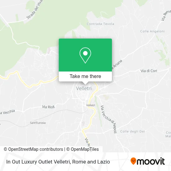 In Out Luxury Outlet Velletri map