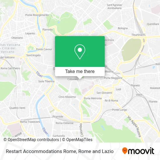 Restart Accommodations Rome map